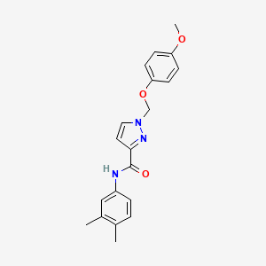 N-(3,4-dimethylphenyl)-1-[(4-methoxyphenoxy)methyl]-1H-pyrazole-3-carboxamide