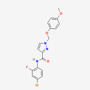 N-(4-bromo-2-fluorophenyl)-1-[(4-methoxyphenoxy)methyl]-1H-pyrazole-3-carboxamide