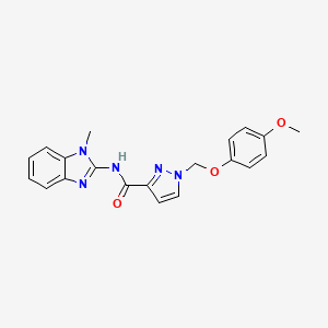 1-[(4-METHOXYPHENOXY)METHYL]-N-(1-METHYL-1H-1,3-BENZIMIDAZOL-2-YL)-1H-PYRAZOLE-3-CARBOXAMIDE