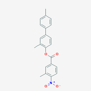 molecular formula C22H19NO4 B435980 [2-Methyl-4-(4-methylphenyl)phenyl] 3-methyl-4-nitrobenzoate CAS No. 353468-10-7