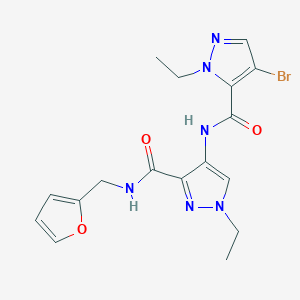 4-{[(4-bromo-1-ethyl-1H-pyrazol-5-yl)carbonyl]amino}-1-ethyl-N-(2-furylmethyl)-1H-pyrazole-3-carboxamide