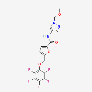 N-[1-(METHOXYMETHYL)-1H-PYRAZOL-4-YL]-5-[(2,3,4,5,6-PENTAFLUOROPHENOXY)METHYL]-2-FURAMIDE