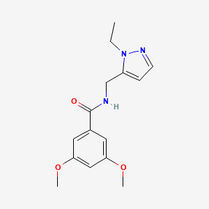 N-[(1-ethyl-1H-pyrazol-5-yl)methyl]-3,5-dimethoxybenzamide