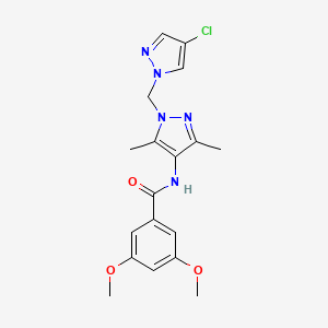 N~1~-{1-[(4-CHLORO-1H-PYRAZOL-1-YL)METHYL]-3,5-DIMETHYL-1H-PYRAZOL-4-YL}-3,5-DIMETHOXYBENZAMIDE