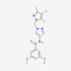 N-{1-[(4-chloro-3,5-dimethyl-1H-pyrazol-1-yl)methyl]-1H-pyrazol-4-yl}-3,5-dimethoxybenzamide