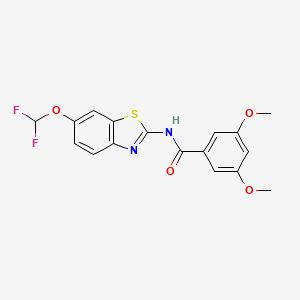 N-[6-(difluoromethoxy)-1,3-benzothiazol-2-yl]-3,5-dimethoxybenzamide