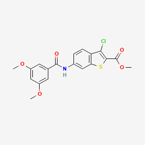 molecular formula C19H16ClNO5S B4359933 methyl 3-chloro-6-[(3,5-dimethoxybenzoyl)amino]-1-benzothiophene-2-carboxylate 