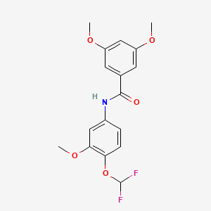 N-[4-(difluoromethoxy)-3-methoxyphenyl]-3,5-dimethoxybenzamide