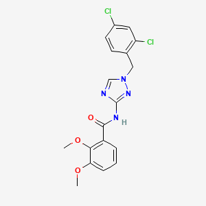 molecular formula C18H16Cl2N4O3 B4359958 N-[1-(2,4-dichlorobenzyl)-1H-1,2,4-triazol-3-yl]-2,3-dimethoxybenzamide 