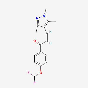 (Z)-1-[4-(DIFLUOROMETHOXY)PHENYL]-3-(1,3,5-TRIMETHYL-1H-PYRAZOL-4-YL)-2-PROPEN-1-ONE