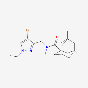 N-[(4-bromo-1-ethyl-1H-pyrazol-3-yl)methyl]-N,3,5-trimethyl-1-adamantanecarboxamide