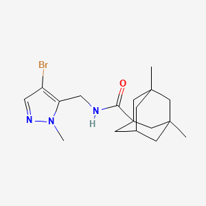 N-[(4-bromo-1-methyl-1H-pyrazol-5-yl)methyl]-3,5-dimethyl-1-adamantanecarboxamide