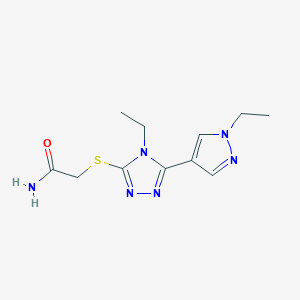 2-{[4-ethyl-5-(1-ethyl-1H-pyrazol-4-yl)-4H-1,2,4-triazol-3-yl]sulfanyl}acetamide