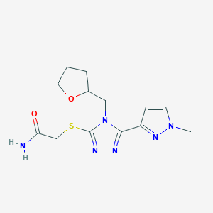 2-{[5-(1-METHYL-1H-PYRAZOL-3-YL)-4-(TETRAHYDRO-2-FURANYLMETHYL)-4H-1,2,4-TRIAZOL-3-YL]SULFANYL}ACETAMIDE