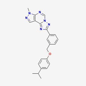 2-{3-[(4-isopropylphenoxy)methyl]phenyl}-7-methyl-7H-pyrazolo[4,3-e][1,2,4]triazolo[1,5-c]pyrimidine