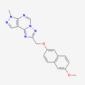 2-{[(6-methoxy-2-naphthyl)oxy]methyl}-7-methyl-7H-pyrazolo[4,3-e][1,2,4]triazolo[1,5-c]pyrimidine