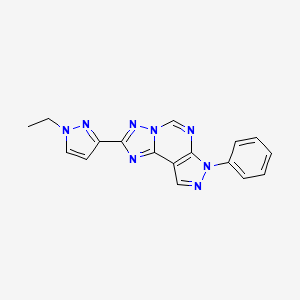 2-(1-ethyl-1H-pyrazol-3-yl)-7-phenyl-7H-pyrazolo[4,3-e][1,2,4]triazolo[1,5-c]pyrimidine