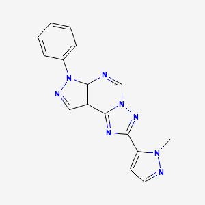 2-(1-methyl-1H-pyrazol-5-yl)-7-phenyl-7H-pyrazolo[4,3-e][1,2,4]triazolo[1,5-c]pyrimidine