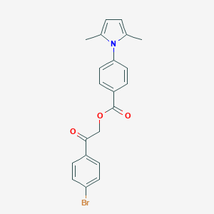 2-(4-bromophenyl)-2-oxoethyl 4-(2,5-dimethyl-1H-pyrrol-1-yl)benzoate