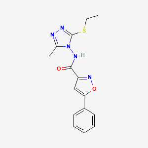 N-[3-(ethylthio)-5-methyl-4H-1,2,4-triazol-4-yl]-5-phenyl-3-isoxazolecarboxamide