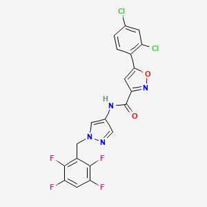 5-(2,4-dichlorophenyl)-N-[1-(2,3,5,6-tetrafluorobenzyl)-1H-pyrazol-4-yl]-3-isoxazolecarboxamide