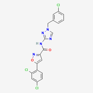 N-[1-(3-chlorobenzyl)-1H-1,2,4-triazol-3-yl]-5-(2,4-dichlorophenyl)-3-isoxazolecarboxamide