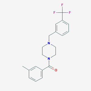 (3-METHYLPHENYL){4-[3-(TRIFLUOROMETHYL)BENZYL]PIPERAZINO}METHANONE