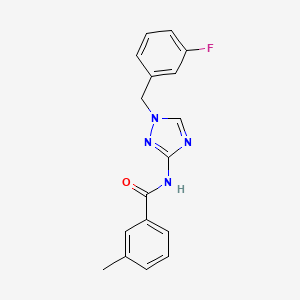 molecular formula C17H15FN4O B4360188 N-[1-(3-fluorobenzyl)-1H-1,2,4-triazol-3-yl]-3-methylbenzamide 