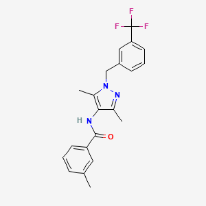 N-{3,5-dimethyl-1-[3-(trifluoromethyl)benzyl]-1H-pyrazol-4-yl}-3-methylbenzamide