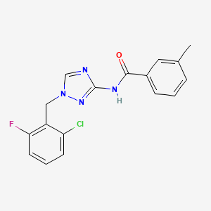 N-[1-(2-chloro-6-fluorobenzyl)-1H-1,2,4-triazol-3-yl]-3-methylbenzamide