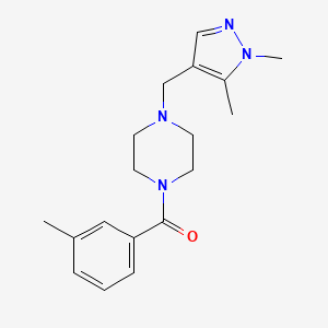 1-[(1,5-dimethyl-1H-pyrazol-4-yl)methyl]-4-(3-methylbenzoyl)piperazine