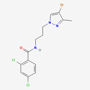 N-[3-(4-bromo-3-methyl-1H-pyrazol-1-yl)propyl]-2,4-dichlorobenzamide