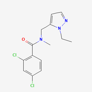 2,4-dichloro-N-[(1-ethyl-1H-pyrazol-5-yl)methyl]-N-methylbenzamide