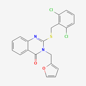 2-[(2,6-DICHLOROBENZYL)SULFANYL]-3-(2-FURYLMETHYL)-4(3H)-QUINAZOLINONE