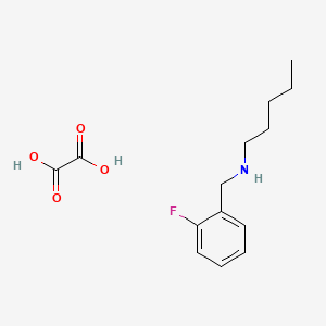 molecular formula C14H20FNO4 B4360318 [(2-Fluorophenyl)methyl](pentyl)amine; oxalic acid 