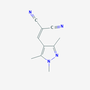 molecular formula C10H10N4 B4360330 [(1,3,5-trimethyl-1H-pyrazol-4-yl)methylene]malononitrile 