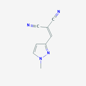 molecular formula C8H6N4 B4360338 1-CYANO-2-(1-METHYL-1H-PYRAZOL-3-YL)VINYL CYANIDE 