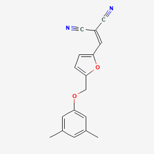 1-CYANO-2-{5-[(3,5-DIMETHYLPHENOXY)METHYL]-2-FURYL}VINYL CYANIDE