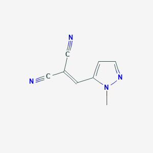 molecular formula C8H6N4 B4360357 2-((1-Methyl-1H-pyrazol-5-yl)methylene)malononitrile 