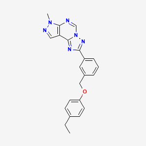 2-{3-[(4-ethylphenoxy)methyl]phenyl}-7-methyl-7H-pyrazolo[4,3-e][1,2,4]triazolo[1,5-c]pyrimidine