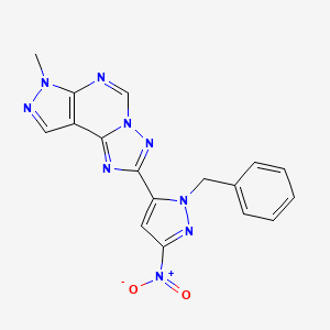 2-(1-benzyl-3-nitro-1H-pyrazol-5-yl)-7-methyl-7H-pyrazolo[4,3-e][1,2,4]triazolo[1,5-c]pyrimidine