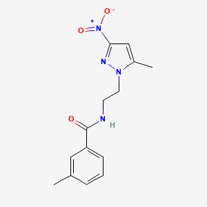 3-methyl-N-[2-(5-methyl-3-nitro-1H-pyrazol-1-yl)ethyl]benzamide