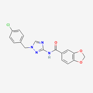 N-[1-(4-chlorobenzyl)-1H-1,2,4-triazol-3-yl]-1,3-benzodioxole-5-carboxamide