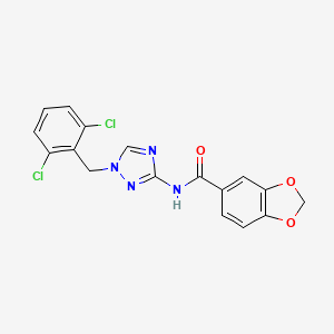 N-[1-(2,6-dichlorobenzyl)-1H-1,2,4-triazol-3-yl]-1,3-benzodioxole-5-carboxamide