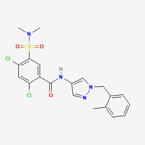 2,4-dichloro-5-[(dimethylamino)sulfonyl]-N-[1-(2-methylbenzyl)-1H-pyrazol-4-yl]benzamide