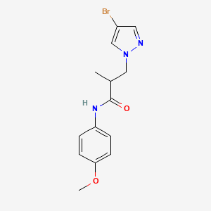 3-(4-bromo-1H-pyrazol-1-yl)-N-(4-methoxyphenyl)-2-methylpropanamide