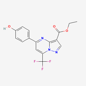 ethyl 5-(4-hydroxyphenyl)-7-(trifluoromethyl)pyrazolo[1,5-a]pyrimidine-3-carboxylate