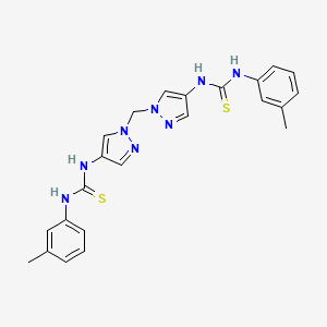 N-(3-METHYLPHENYL)-N'-[1-({4-[(3-TOLUIDINOCARBOTHIOYL)AMINO]-1H-PYRAZOL-1-YL}METHYL)-1H-PYRAZOL-4-YL]THIOUREA