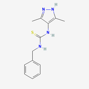 molecular formula C13H16N4S B4360663 1-benzyl-3-(3,5-dimethyl-1H-pyrazol-4-yl)thiourea 