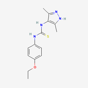 1-(3,5-dimethyl-1H-pyrazol-4-yl)-3-(4-ethoxyphenyl)thiourea